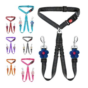 Dog Car Safety <b>Leash</b> Nylon Flower <b>Collar</b> Extendable Retractable For <b>Pets</b> - Product Image 4