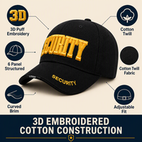 Casquette de baseball en sergé avec broderie 3D OEM ODM, certifiée BSCI, pour uniforme de personnel, casquette de marque, MOQ 50, échantillon rapide en 3 jours
