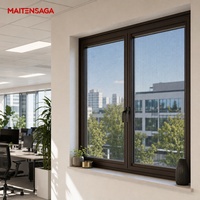 Fenêtre à battant en aluminium à rupture de pont thermique de luxe avec double vitrage insonorisant pour bâtiment commercial