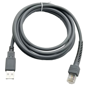 Câble de données USB vers RJ45 personnalisé DAJIANG OEM de 0,8 m avec gaine en PVC pour scanner de codes-barres, transfert de données enroulé pour téléphone portable - Product Image 1