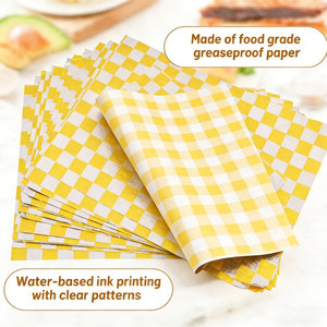 Emballage en papier personnalisé de haute qualité, imprimé avec un logo personnalisable, imperméable, résistant à l'huile, pour la restauration rapide, les hamburgers, les sandwichs - Product Image 4