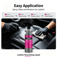 Spray d'entretien pour cuir intérieur de voiture 500ml, nettoyant nourrissant et polissant pour sièges, tableau de bord, volant et garnitures