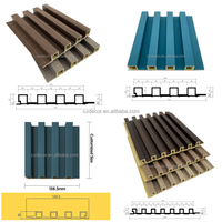 Panneaux muraux en PVC WPC à rainures, revêtement intérieur, nouvelle conception de carreaux en PVC pour mur à prix avantageux
