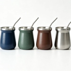 Tasse à Yerba <span class=keywords><strong>Maté</strong></span> en Acier Inoxydable 304 à Double Paroi, 8oz, Écologique, Sans BPA, Isolée Sous Vide, pour Fêtes, Vente en Gros - Product Image 6