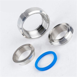 304 Stainless Steel Welded Union DIN Standard Round External Thread Sanitary Grade <b>Pipe</b> Fitting - Product Image 1