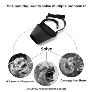 Muselière pour <span class=keywords><strong>chien</strong></span> anti-morsure et anti-ingestion, pour grands chiens, permettant de boire de l'eau, anti-aboiement, réglable, modèle FB-338, vente en gros - Product Image 4