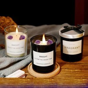 2025 nouveau Design pierre précieuse spirituelle maison produits d'aromathérapie Chakra bougie parfumée avec cristaux d'améthyste - Product Image 3