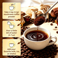 Greenpeople Café de Hongos en Polvo de 226 g con 7 Tipos de Hongos Comestibles Orgánicos Mezclados, Café Instantáneo