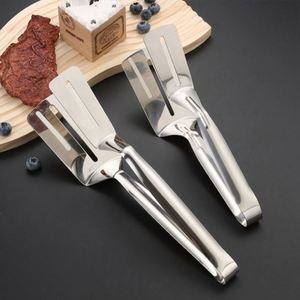 Wholesale Stainless Steel Tweezer Kitchen Tongs Stainless Steel Steak Clip BBQ Pizza Clamps Food Tong Clip - Product Image 2