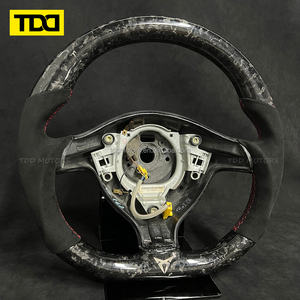 Volante TDD de Fibra de Carbono Real Compatible con Seat Leon Cupra 2013 2014 2015 2016 2017 2018 2019 Cuero Genuino - Product Image 3