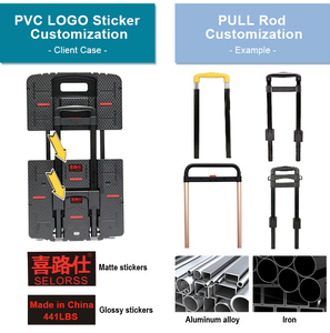 Chariots pliants Baoyu Chariot <span class=keywords><strong>à</strong></span> bagages pliable Chariots mobiles chariots robustes - Product Image 5