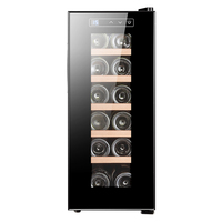Cave à vin électrique autoportante 12 bouteilles avec thermostat réglable, haute qualité, pour usage domestique et hôtelier, 33L