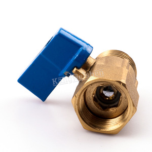 Válvula de bola de latón de 1/2 pulgada con mango azul para control de flujo de agua y gas en calentadores - Product Image 4