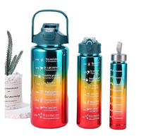Ensemble de bouteilles d'eau de sport Peiway 2000ml Nouveau design Option multicolore Toutes saisons Utilisation de grande capacité pour le ménage en plein air
