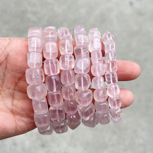 أساور JD GEMS من الكوارتز الوردي الطبيعي مقاس 7-12 مم، اكتشف سحر الحب، أساور مصنوعة يدويًا بدقة - Product Image 4