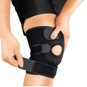Hollow Out Design Made Outdoor Sports Use Neoprene Material Made Knee <b>Pads</b> Adjustable hook & Loop Closure Neoprene Knee Sleeve - Product Image 1