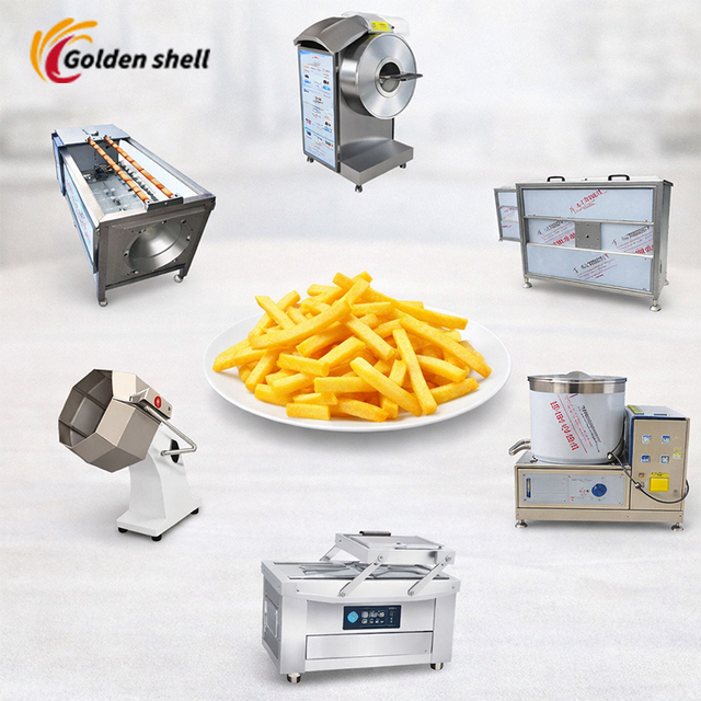 Automatic Snack Food Processing Equipment For Potato Chips Sweet Potato Fries French Fries Manufacturing Production Line