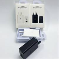 Cargador Tipo-C PD 3.0 de Alta Velocidad de 65 W con 3 Puertos y Protección OTP, Enchufe del Reino Unido para S22 S23 S24 S25 S26, Teléfonos Inteligentes Universales