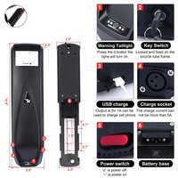Disesuaikan Hailong 48 v-72 V sepeda listrik Ebike baterai 20Ah-24Ah silinder Lithium Ion Pack Downtube segitiga untuk 52-60v