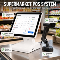 Systèmes de point de vente tout-en-un Android 13.0, paiement par code QR, Bluetooth, NFC, supermarché, épicerie, qualité commerciale, écran tactile, USB 58 mm