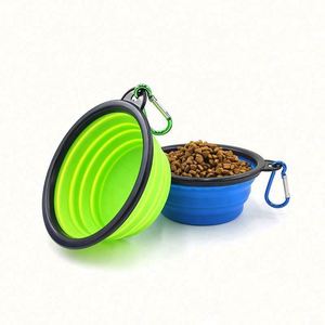 New Design Silicone Folding Dog Bowl Portable Pet Bowl Multifunctional Outdoor Hanging Folding Dog Basin - Product Image 6