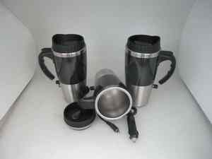 Venta al por mayor directa de fábrica: Tazas térmicas eléctricas modernas de metal para coche, con aislamiento al vacío y a prueba de fugas, para viajes del conductor. - Product Image 4