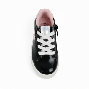 Sneakers Casual da Bambina con Glitter e Fiori, Scarpe alla Moda in Pelle Verniciata con Fodera in Cotone, Made in China - Product Image 4