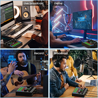 Pack d'équipement de podcast : 2 microphones à condensateur filaires XLR avec interface audio, changeur de voix, pour gamers, tout-en-un, suppression du bruit