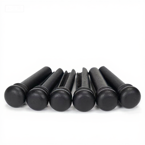 6個ギターアクセサリーエボニーストリングネイルピアノブリッジピンカポチンレストミュージカルインストルメントパーツ - Product Image 5