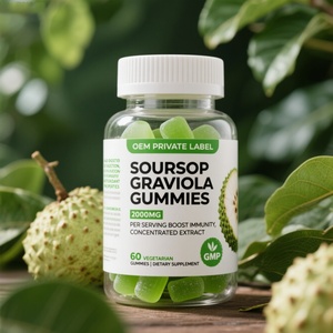 Biocaro Organic Soursop Graviola Gummies Soursop Leaves Extract Herbal <b>Supplement</b> for Immune Boost Antioxidant - Product Image 1