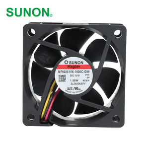 Sunon อินเวอร์เตอร์แกนสำหรับตู้บรรจุไอ27.0CFM, อินเวอร์เตอร์ไฟฟ้า MF60251VX-1000C-G99/โอดีมขนาด60x60x25มม. 130mA 12VDC 1.56วัตต์5200รอบต่อนาที - Product Image 1