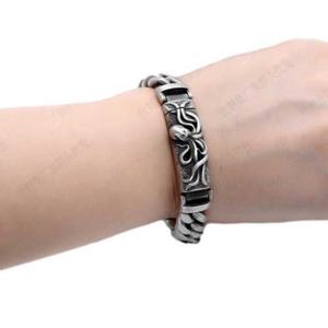 Pulsera de Cadena Cubana de Acero Inoxidable con Cierre Grabado de Pulpo, Estilo Gótico Vikingo, Joyería Duradera para Hombre, Uso Diario - Product Image 4