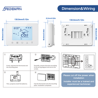 Thermostat numérique pour chaudière à gaz, pour système de chauffage domestique, contrôleur de température programmable, thermostat mural avec écran LCD