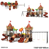 Parc d'attractions commercial personnalisé sur le thème moderne, aire de jeux extérieure pour enfants avec toboggan et solutions de conception de projets professionnels
