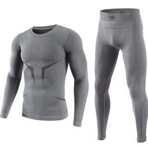 Ensemble de sous-vêtements thermiques DF ESDY5 en polyester, pour le ski, le fitness, le yoga, sans couture, absorbant la transpiration, vêtements d'automne - Product Image 1