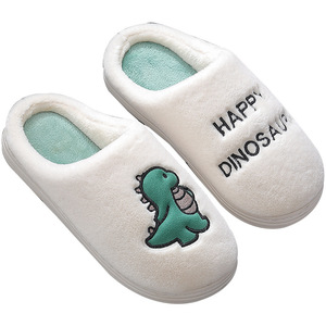 <span class=keywords><strong>Chaussons</strong></span> en peluche unisexes chauds pour l'hiver et l'automne avec un adorable dessin animé de <span class=keywords><strong>dinosaure</strong></span> et d'ours pour hommes et femmes, antidérapants, pour la maison, vente en gros - Product Image 6