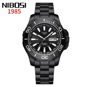 นาฬิกาข้อมือกลไกสำหรับผู้ชายสายสแตนเลสสตีลหน้าปัดกระจกควอตซ์กันน้ำวันที่แบบแฟชั่น - Product Image 2