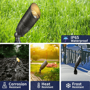 Niederspannungs-Landschaftsbeleuchtung MR16 LED-Strahler 7W 12V Messing Außenbeleuchtung Garten IP65 2700K - Product Image 4