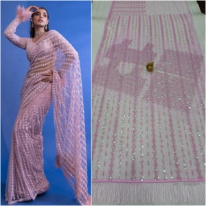 Vêtements indiens et pakistanais Bollywood Saree pour femme Saree Georgette Saree Wedding Saree Disponible en vente en gros Quantité - Product Image 3