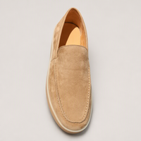 Mocassins en daim pour hommes, chaussures décontractées à enfiler, semelle plate en crêpe, chaussures de conduite, chaussures bateau pour hommes