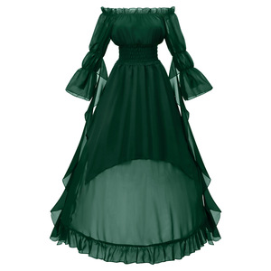 Robe de princesse médiévale Renaissance victorienne steampunk pour femmes, costume d'<span class=keywords><strong>Halloween</strong></span> WDEC-046 - Product Image 4