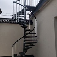 Escaleras en Espiral de Acero o Acero Inoxidable, Portátiles, Simples, Delgadas, Cortas, Redondas, de 4, 5, 8, 9, 10, 12, 36 Pies