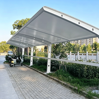 Cochera de Membrana Tensada de Alta Calidad con Estructura de Acero Ligero Personalizada, PVDF, PVC, PTFE, para Estacionamiento de Autos