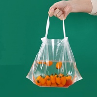 Sacs en plastique transparent personnalisés avec cordon de serrage en satin, fond plat, pour emballages alimentaires à emporter, imperméables, réutilisables, promotionnels