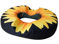 Coussins de siège ronds personnalisables en mousse à mémoire de forme tricotée pour chaise de bureau, oreiller donut amovible et lavable pour post-partum et grossesse