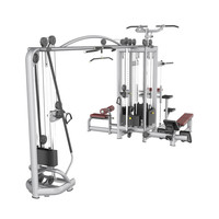 Équipement de gymnastique multifonctionnel 5 stations Machine avec banc de musculation bras et épaule poitrine multifonction de haute qualité