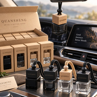 Diffuseur d'ambiance pour voiture en verre 8ml 10ml avec bouchon en bois – Flacon de parfum suspendu