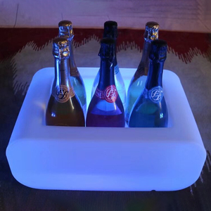 Seau à whisky décoratif rectangulaire lumineux RGB pour table de pub, lampe de nuit, refroidisseur de bière, décoration de bar, baril à glace artistique - Product Image 5