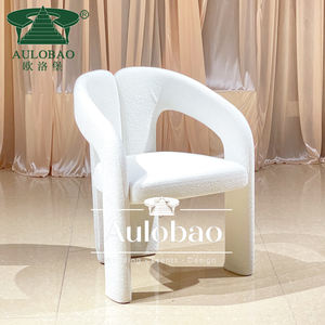 Muebles de Comedor Modernos, Silla de Comedor Nórdica Tapizada en Terciopelo Blanco - Product Image 4