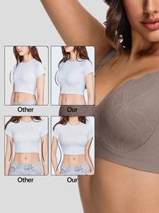 Sujetadores Inalámbricos con Escote Ondulado para Mujer, Sin Costuras, Sin Varillas, Cobertura Completa, Acolchados, Cómodos, Bralettes, Brassiere Personalizado - Product Image 2